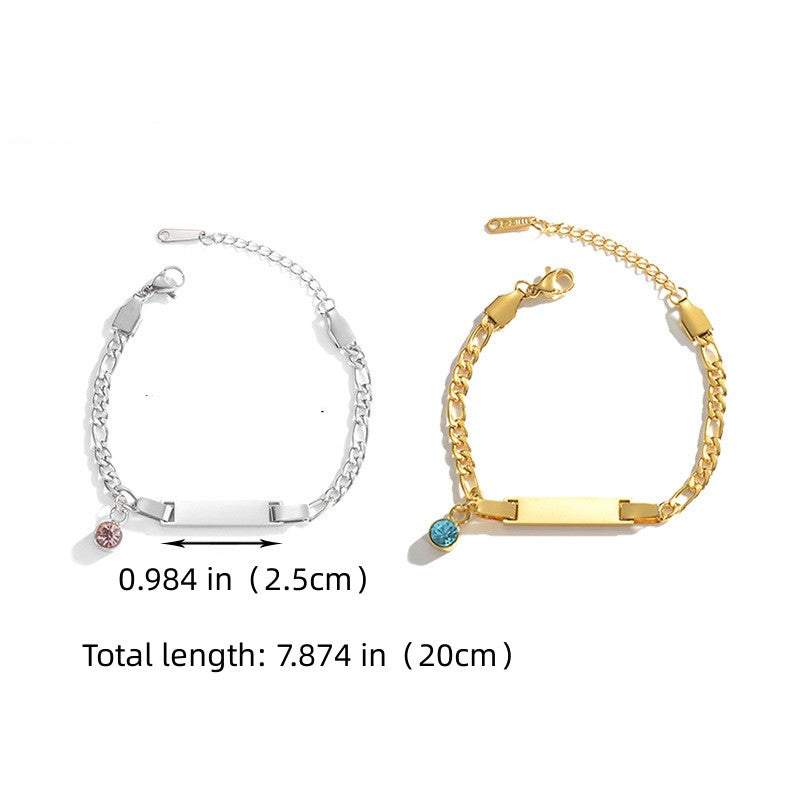 DIY Name Titanium Bracelet for Girls