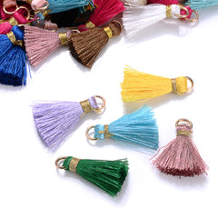 10pcs Mini Tassel Pendants Multicolor for Jewelry Earring Keychain DIY