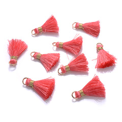 10pcs Mini Tassel Pendants Multicolor for Jewelry Earring Keychain DIY