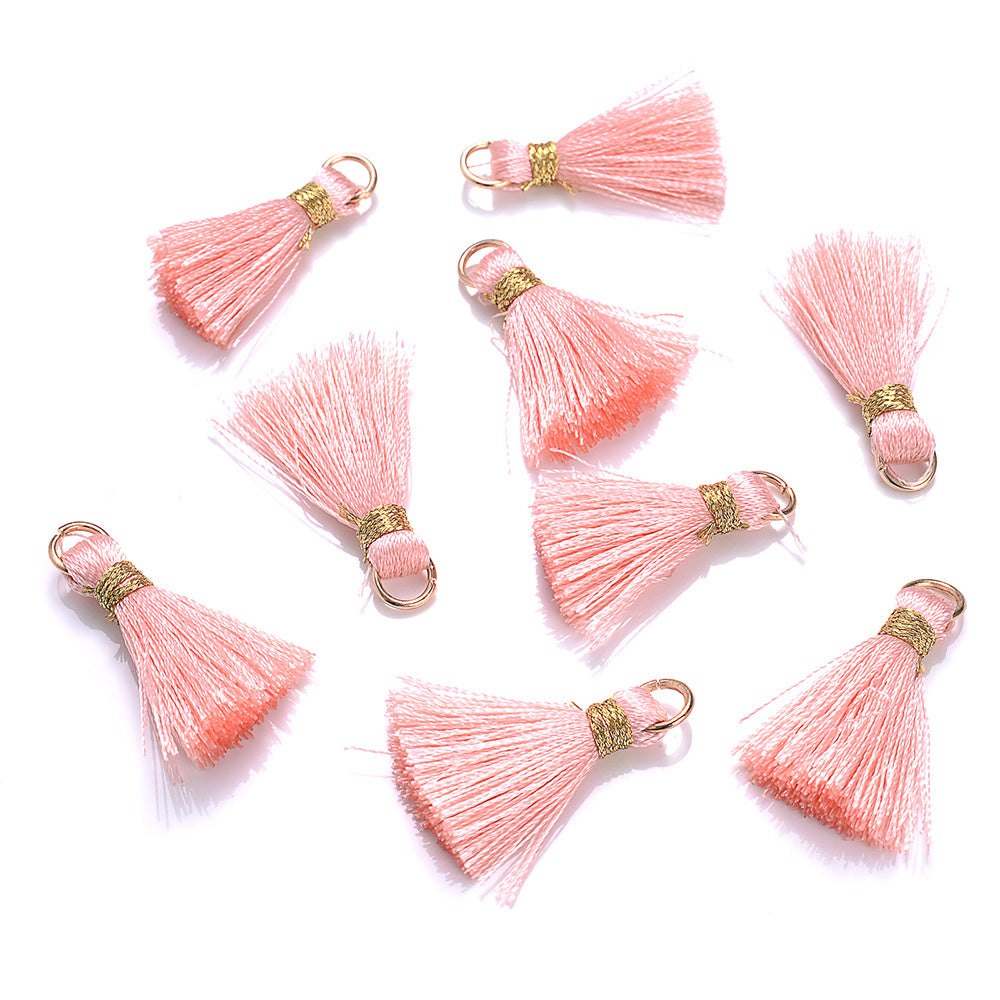 10pcs Mini Tassel Pendants Multicolor for Jewelry Earring Keychain DIY