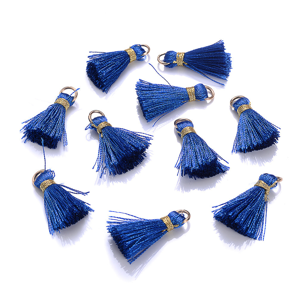 10pcs Mini Tassel Pendants Multicolor for Jewelry Earring Keychain DIY
