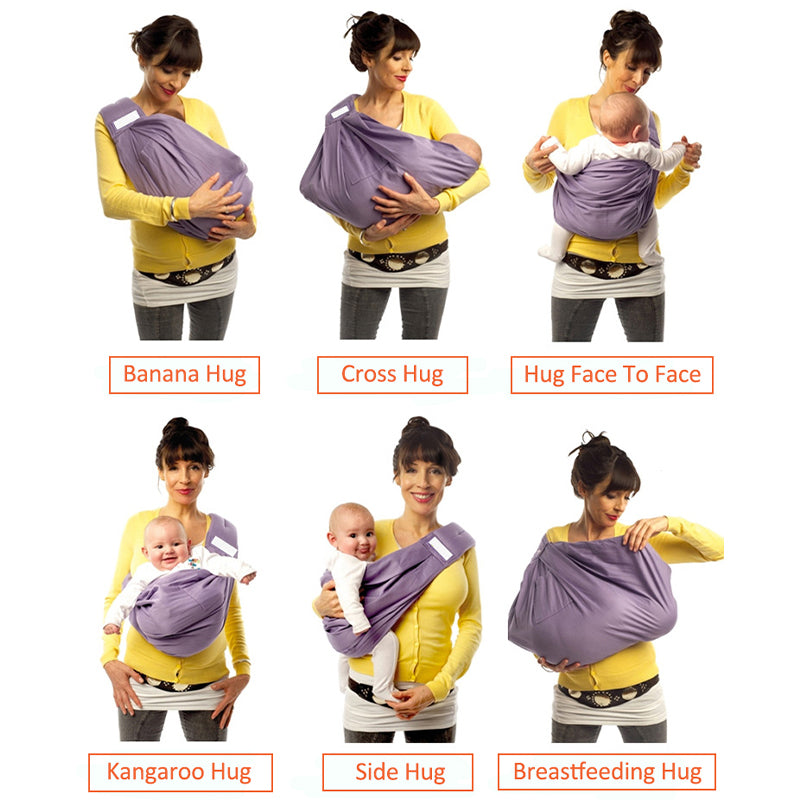 Ergonomic Baby Carrier Sling Wrap Backpack 100% Organic Cotton