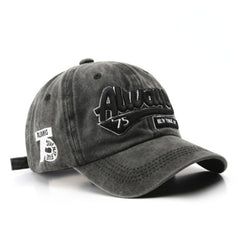 Embroidery Washed Baseball Cap Distressed Dad Hat Unisex Adjustable Sun Hat