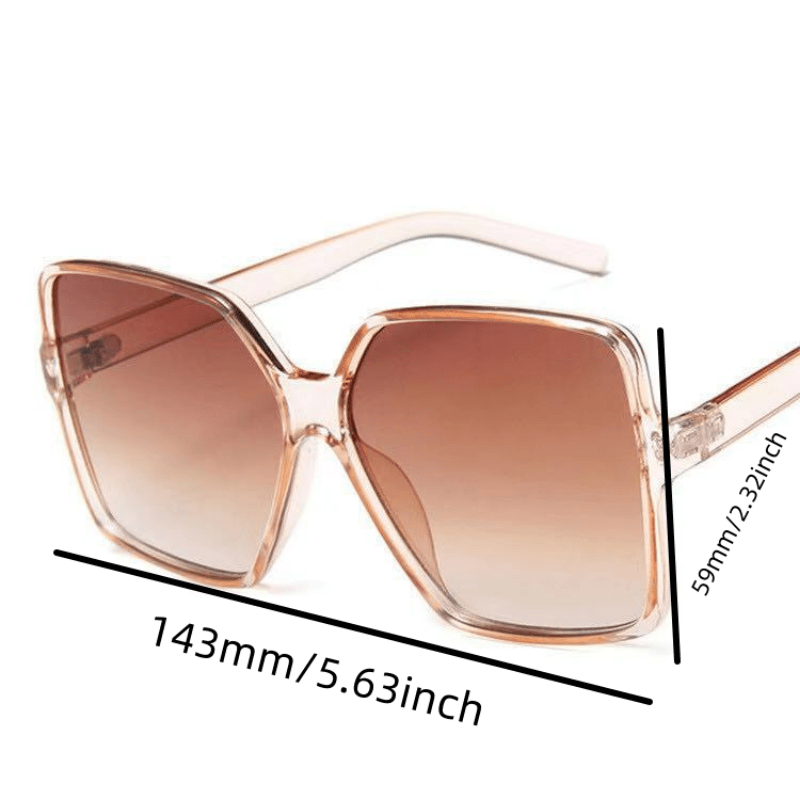 Oversized Square Sunglasses Jelly Frame Gradient Glasses UV400