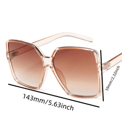 Oversized Square Sunglasses Jelly Frame Gradient Glasses UV400