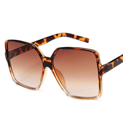 Oversized Square Sunglasses Jelly Frame Gradient Glasses UV400