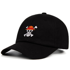 Pirate Flag Dad Hat Anime Embroidery Baseball Cap Snapback Unisex Outdoor Cap