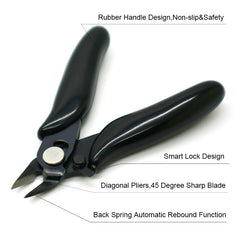 Mini Diagonal Pliers 3.5 Inch Wire Cutter Insulated Handle