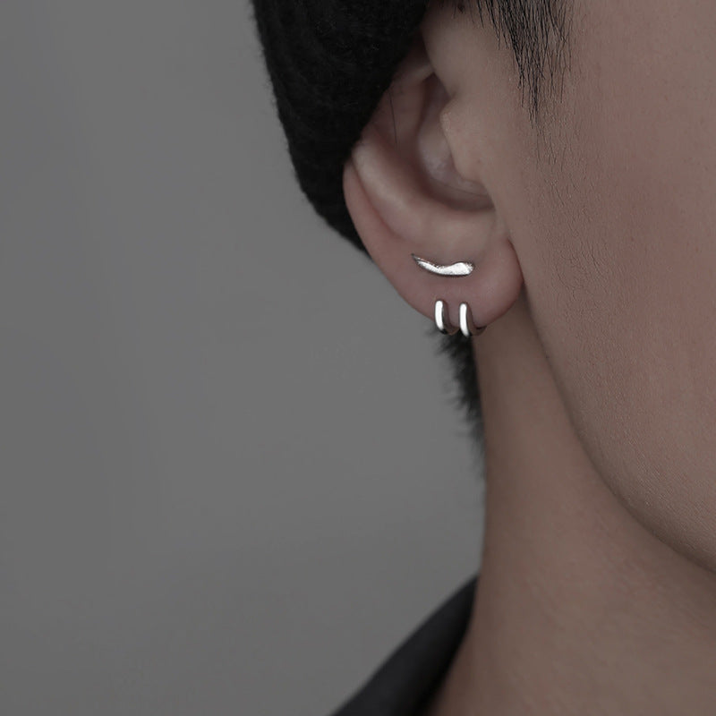 Vintage Men's Punk Earring Detachable Dual Purpose Stud Earring