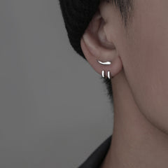 Vintage Men's Punk Earring Detachable Dual Purpose Stud Earring