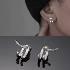 Vintage Men's Punk Earring Detachable Dual Purpose Stud Earring