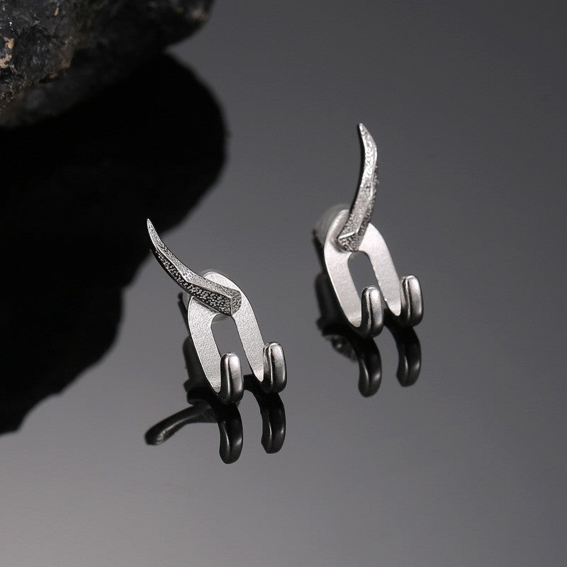 Vintage Men's Punk Earring Detachable Dual Purpose Stud Earring