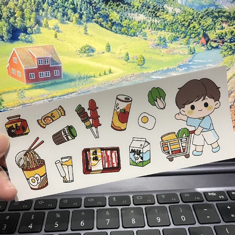 Big Belly Cup Water Bottle Stickers Cartoon Waterproof DIY Cup Stickers