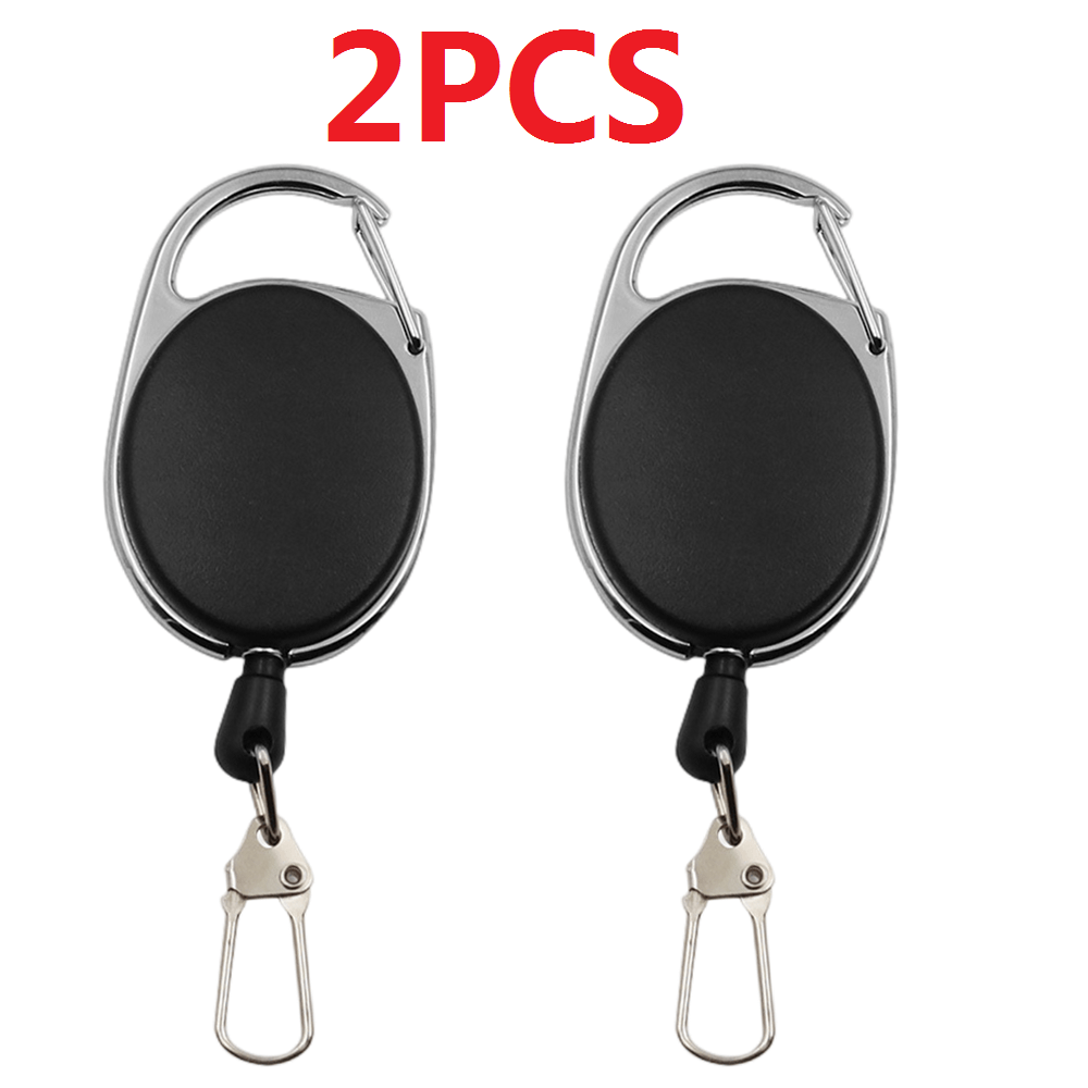Retractable Key Chain Anti Lose Quick Release Spring Clip Fishing Everyday Use