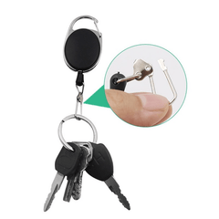 Retractable Key Chain Anti Lose Quick Release Spring Clip Fishing Everyday Use