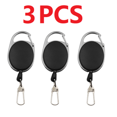 Retractable Key Chain Anti Lose Quick Release Spring Clip Fishing Everyday Use