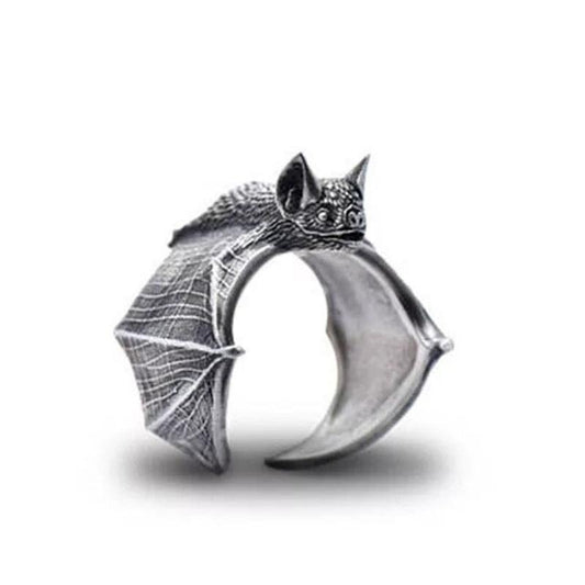 Retro Punk Style Bat Ring Halloween Ring Men