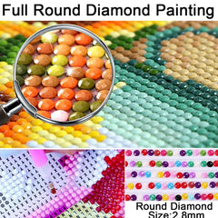 Animal Horse Diamond Painting Kit Full Round Drill Home Decor 20x29