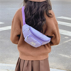 Girls Casual Stylish Corduroy Embroidery Crossbody Bag Chest Bag