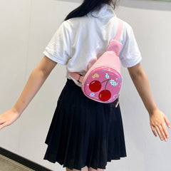 Girls Cherry Graphic Print Crossbody Bag Cartoon Shoulder Bag