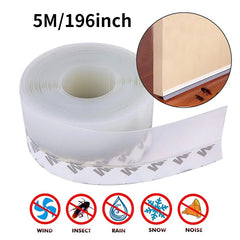 5M Adhesive Silicone Strip Door Window Seal Sound Insulation Weatherstrip