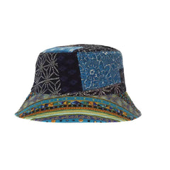 Ethnic Style Sun Hat Embroidery Print Fishing Hat