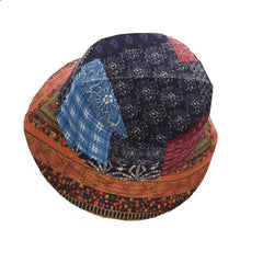 Ethnic Style Sun Hat Embroidery Print Fishing Hat