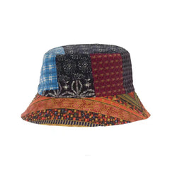 Ethnic Style Sun Hat Embroidery Print Fishing Hat