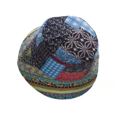 Ethnic Style Sun Hat Embroidery Print Fishing Hat