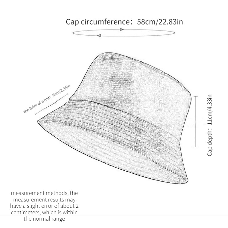 Colorful Mushroom Print Bucket Hat Hip Hop Lightweight Couple Basin Hat