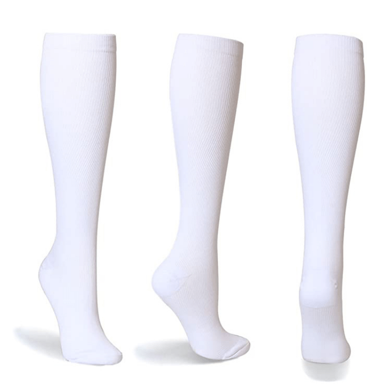 Girls Plain Knee High Socks Mid Tube Compression Pressure Socks for Kids