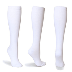 Girls Plain Knee High Socks Mid Tube Compression Pressure Socks for Kids