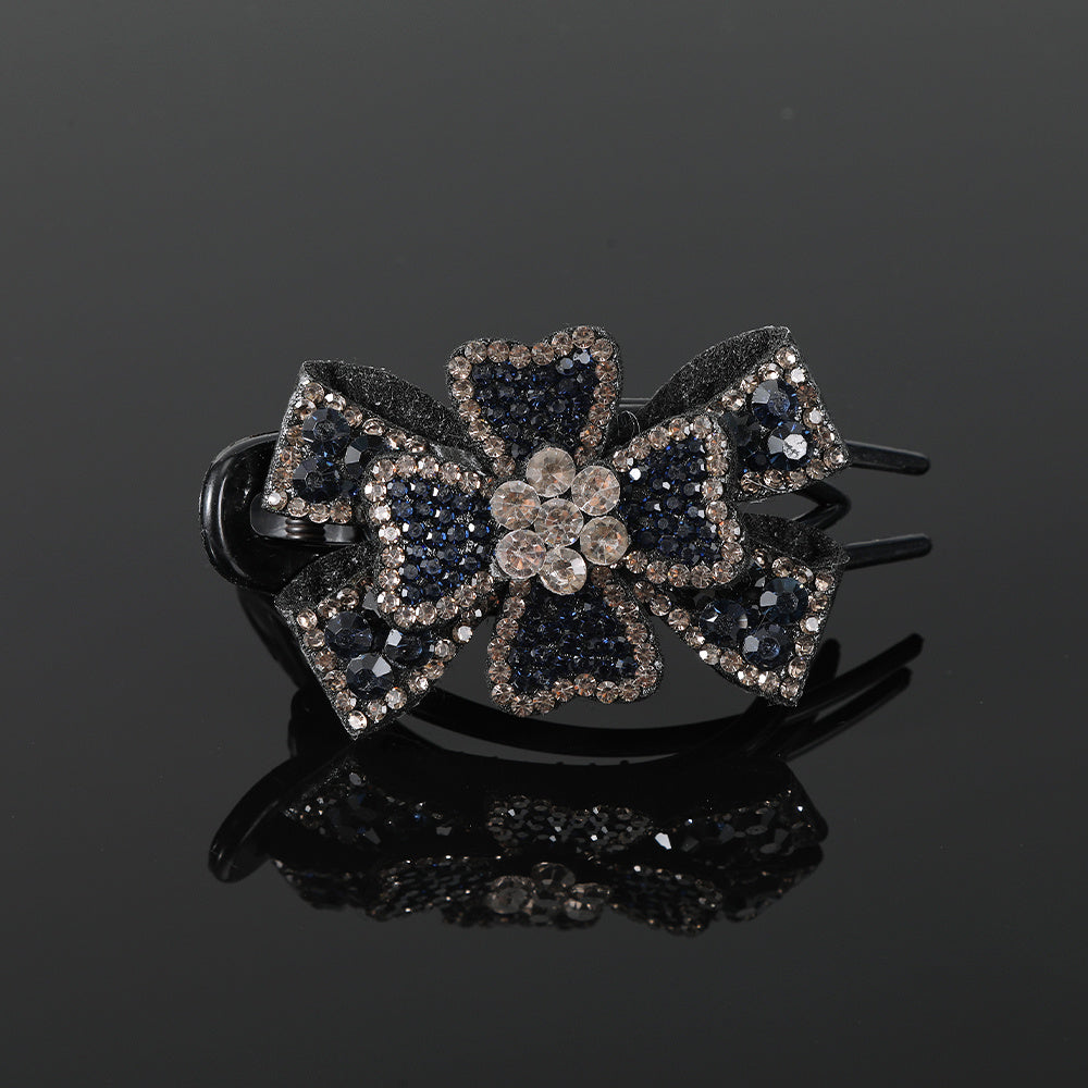 Rhinestone Flower Hair Clip Duck Billed Hair Accessories Women
