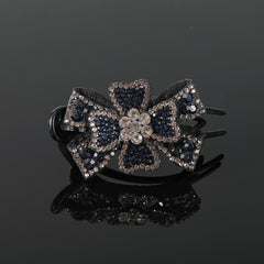 Rhinestone Flower Hair Clip Duck Billed Hair Accessories Women