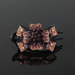 Rhinestone Flower Hair Clip Duck Billed Hair Accessories Women
