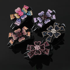 Rhinestone Flower Hair Clip Duck Billed Hair Accessories Women