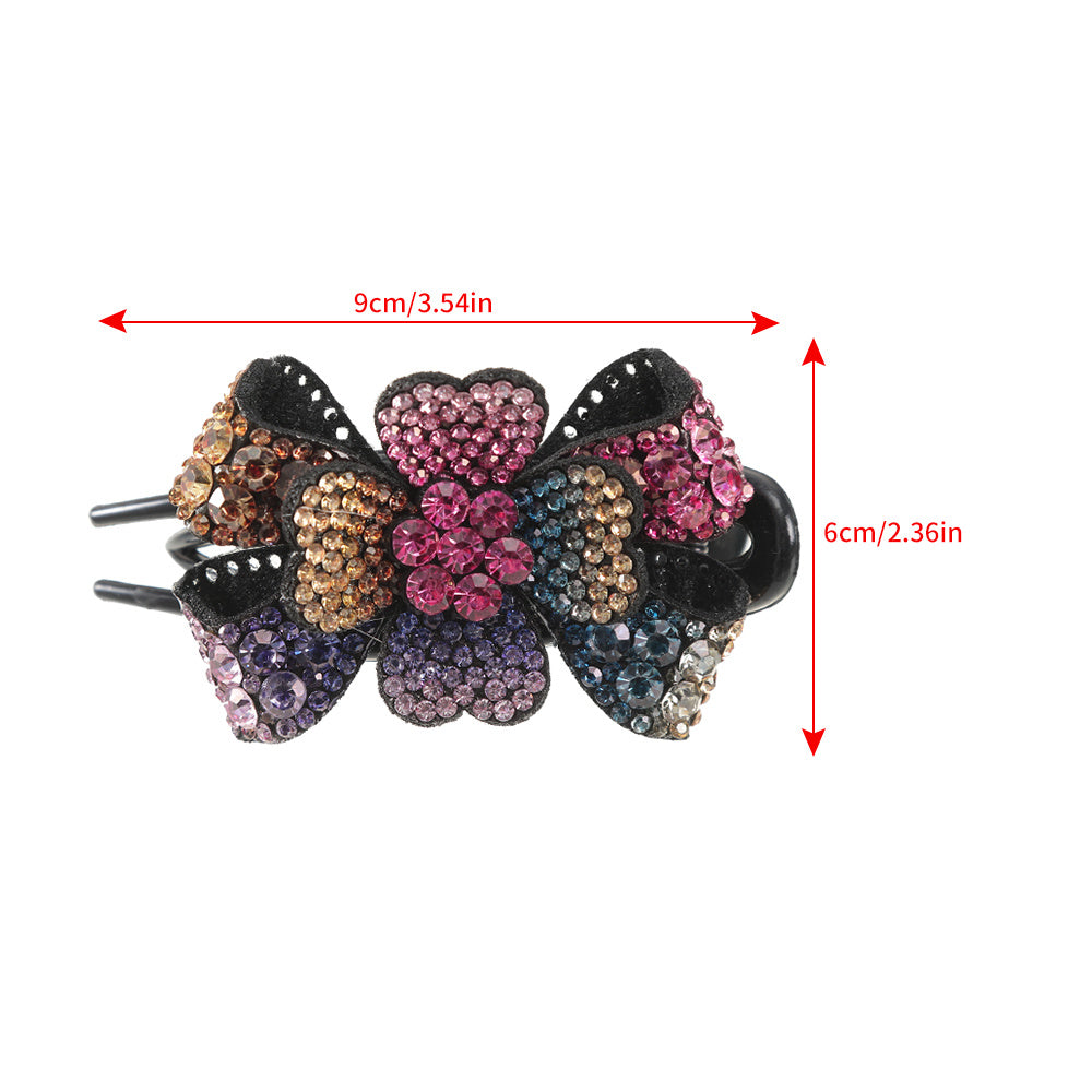 Rhinestone Flower Hair Clip Duck Billed Hair Accessories Women