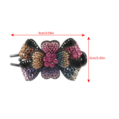 Rhinestone Flower Hair Clip Duck Billed Hair Accessories Women