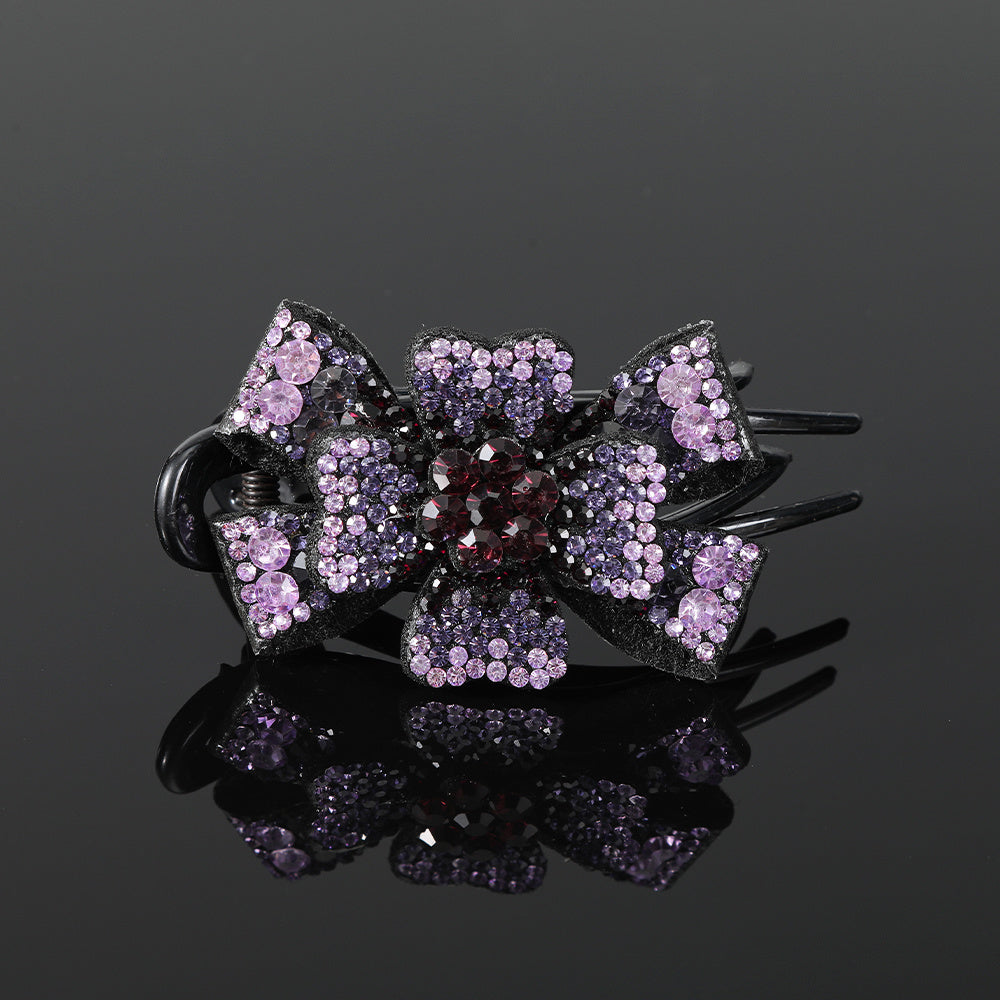 Rhinestone Flower Hair Clip Duck Billed Hair Accessories Women