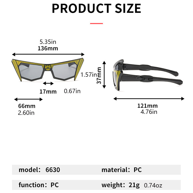 Y2K Cartoon Sunglasses Sun Protection for Boys and Girls