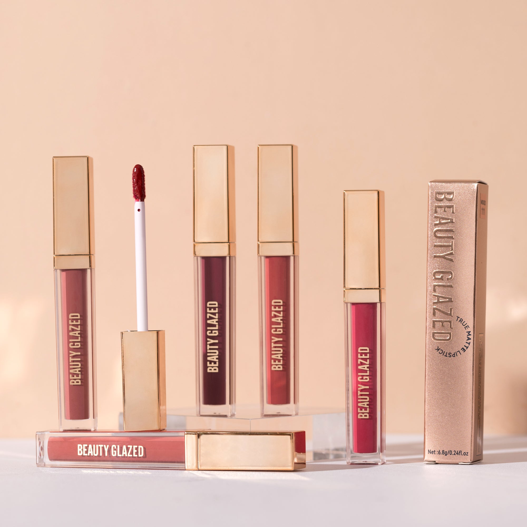 Velvet Matte Golden Tube Lip Gloss