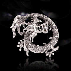 Alloy Zodiac Dragon Brooch Men's Corsage Pin