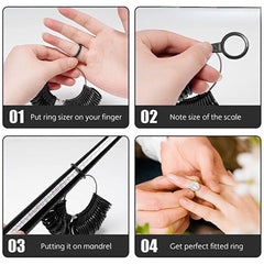 Ring Sizer US HK Measurement Tool Women Men Ring Size Measure Finger Ring Gauge