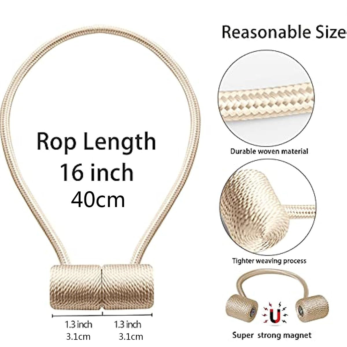 Magnetic Curtain Tiebacks Clip Decorative Drapes Holdbacks Holder
