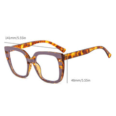 Vintage Cat Eye Clear Lens Sunglasses Square Frame Glasses