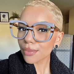 Vintage Cat Eye Clear Lens Sunglasses Square Frame Glasses