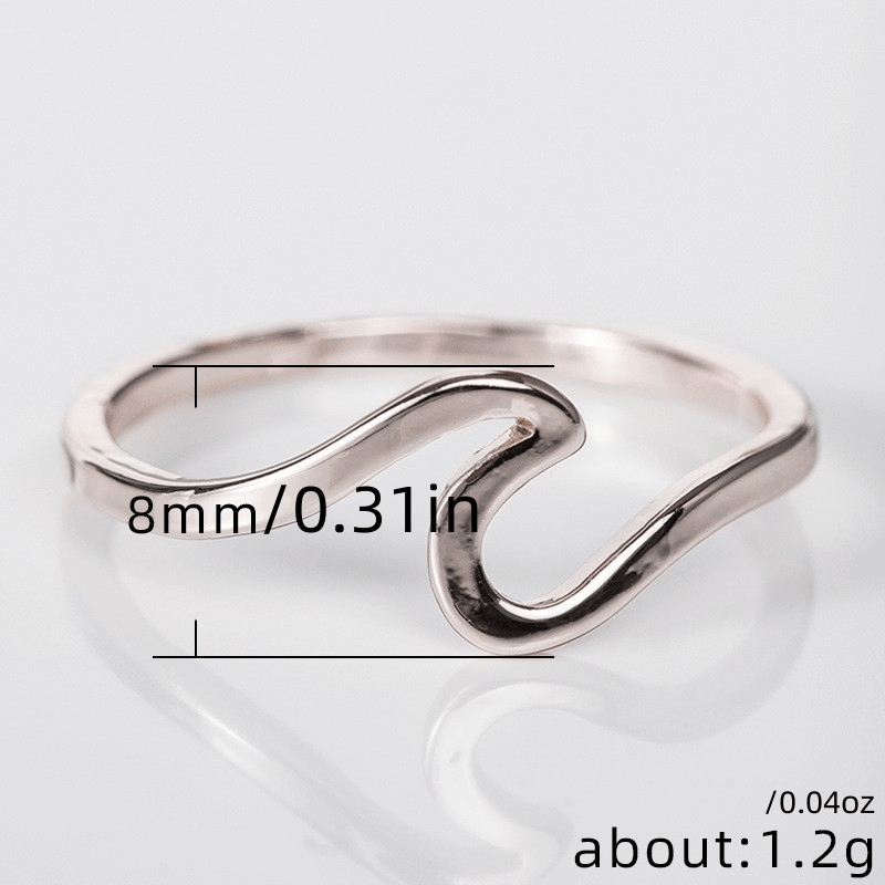 Wavy Ring Decorative Accessories Jewelry Gift For Boys And Girls