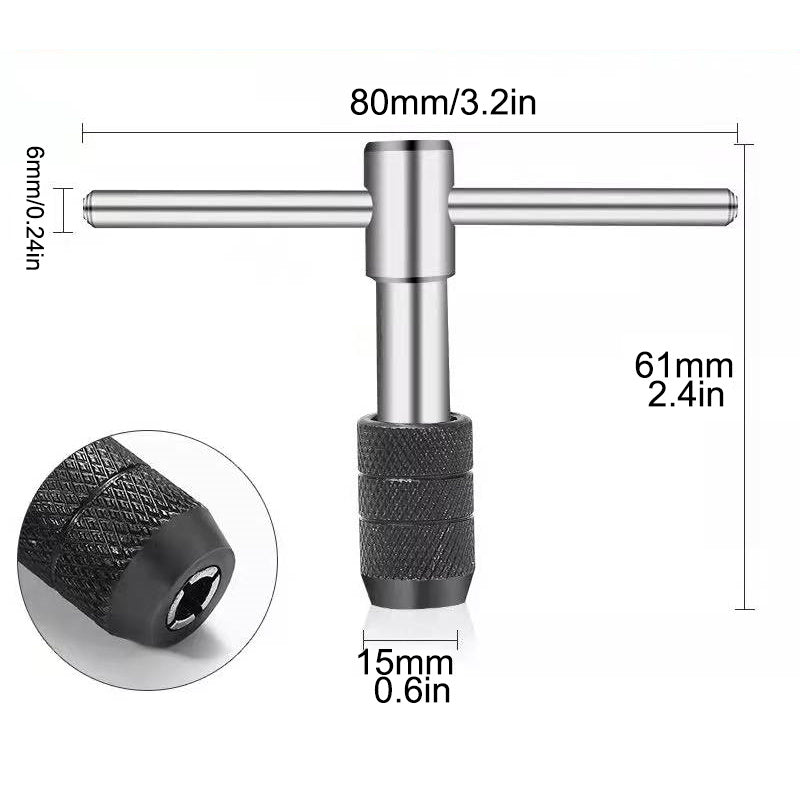 6pcs T Type Drill Set for DIY M3 M4 M5 M6 M8 Tap Set