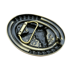 High Alloy Horsehead Belt Buckle Retro Indian Style Men's Cowboy Western Style