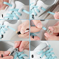 Elastic Laces Sneakers Magic Lace Locks One Size Fits All Kids And Adults